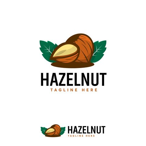 Detailed Hazelnut Logo Designs Vector Illustration Of Hazelnut Fruit