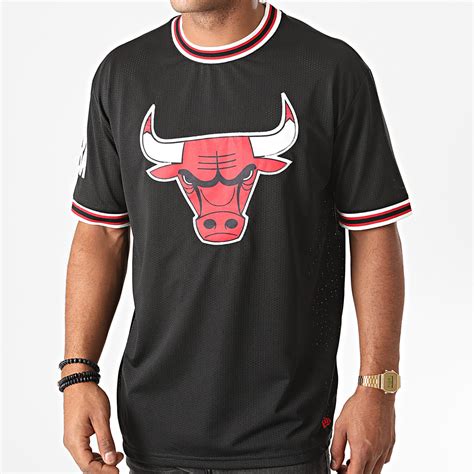 New Era Tee Shirt De Basketball Nba Oversized Applique Chicago Bulls