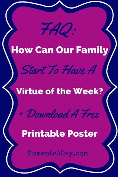 Virtue Week Poster Printable Choose Month Four
