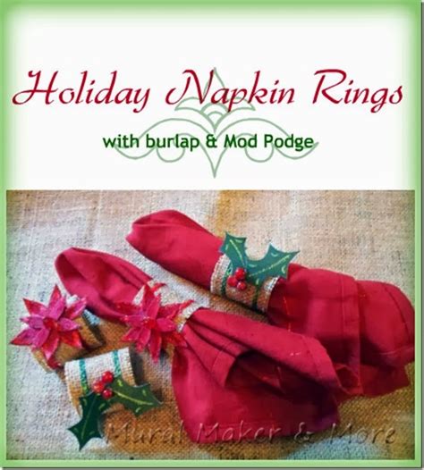 Lets have a chat about the humble napkin ring. Holiday Burlap Napkin Rings - Just Paint It Blog