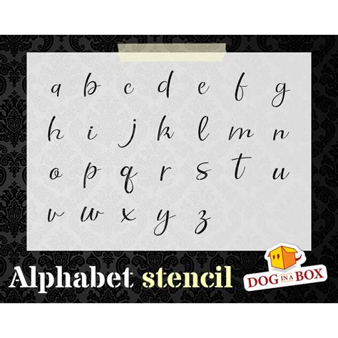 Alphabet Stencil N10 Lowercase Letters Stencil Font Stencil For