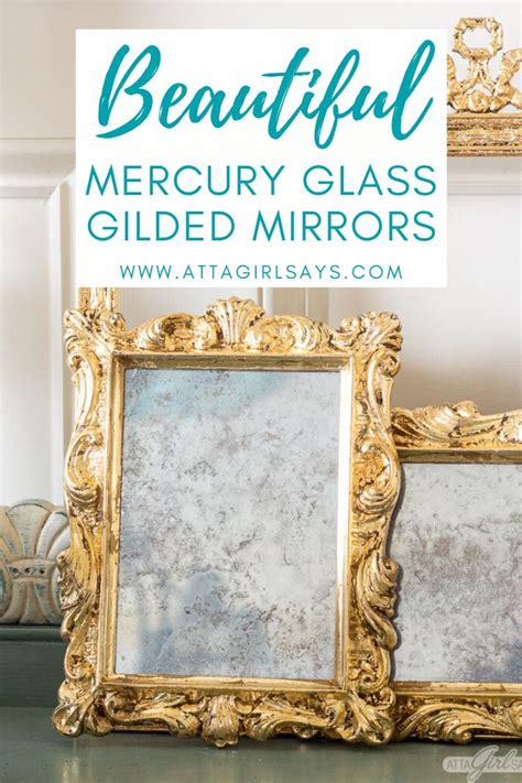 Diy Mercury Glass Gilded Mirror Made From Old Photo Frames