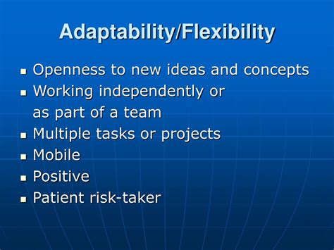 Ppt Flexibility Adaptability Managing Multiple Priorities