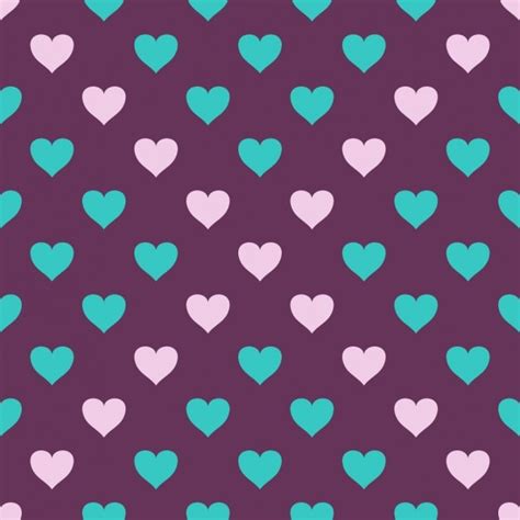 Free Vector Blue And Pink Hearts Pattern