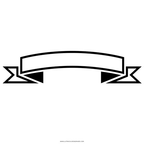 Ribbon Banner Coloring Page Ultra Coloring Pages