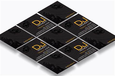 Make a name and build a dj brand for yourself and have it reflected on your business card. DJ Midnight Business Cards | MEDULLA