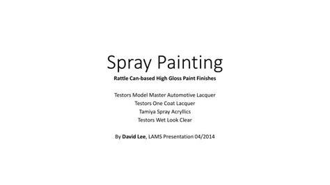 Ppt Spray Painting Powerpoint Presentation Free Download Id2023637