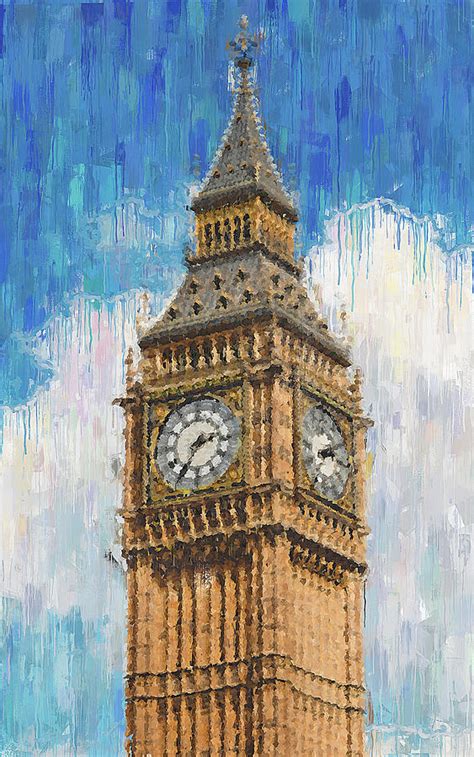 Big Ben Of London 02 Painting By Am Fineartprints Pixels