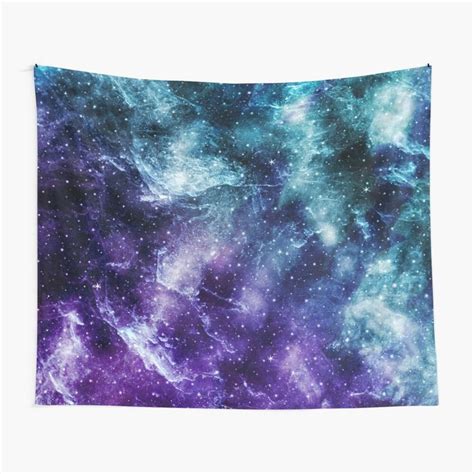 Purple Teal Galaxy Nebula Dream 5 Decor Art Tapestry By