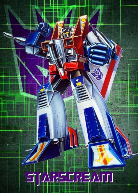 Transformers G1 Decepticons Starscream Displate Artwork By Artist