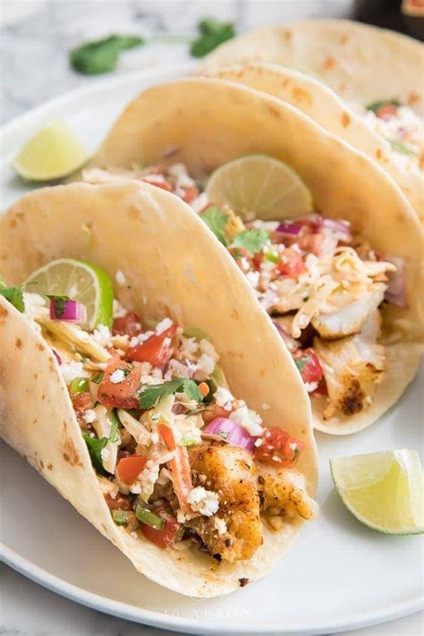 Easy Fish Tacos With Slaw And Chipotle Sauce 40 Aprons