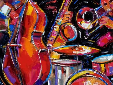 Debra Hurd Original Paintings And Jazz Art Abstract Jazz Red Music Art