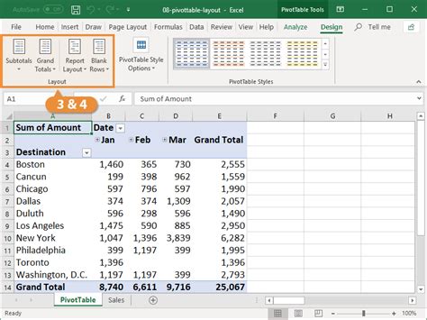 Changing The Layout Of The Pivot Table Bank2home Com