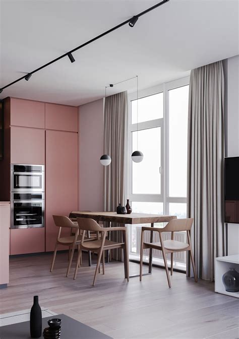 A Striking Example Of Interior Design Using Pink And Grey