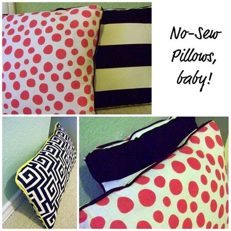 Diy No Sew Pillows Sewing Pillows Sewing No Sew Pillow Covers