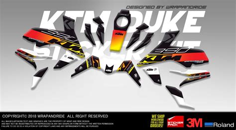 Ktm Duke 125250390 Official Design 30 Full Body Wrap Decals