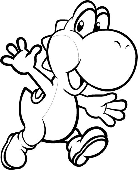 Coloring Page Yoshi - 156+ SVG PNG EPS DXF File