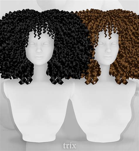Curly Afro Hair Sims 4 Cc