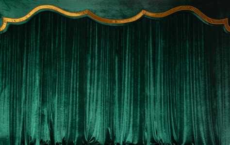 Green Stage Curtains