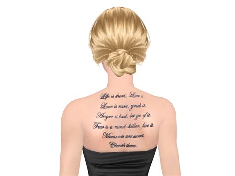 The Sims Resource Quote Tattoo V4 Kayzrock91
