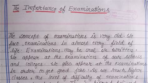 Essay On The Important Of Examination Paragraph On The Importance Of