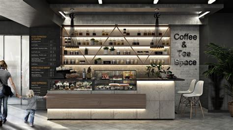 High End Coffee Bar Counter Design Used For Shopping Center