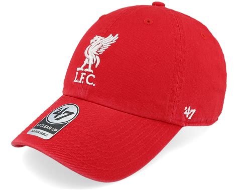 Liverpool Fc Liverbird Clean Up Red Adjustable 47 Brand Cap