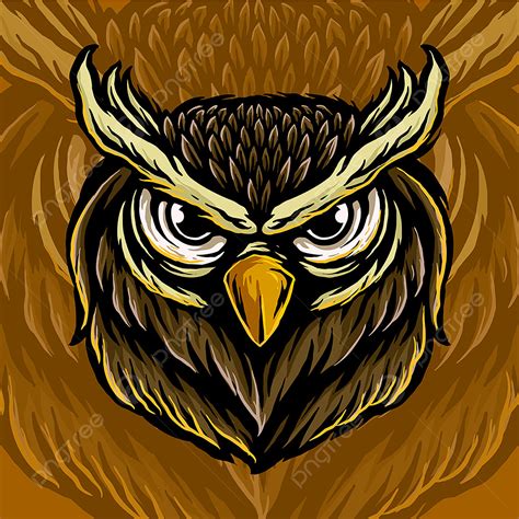 Owl Head Vector Art Png Vector Of Owl Head Illustration Owl Bird