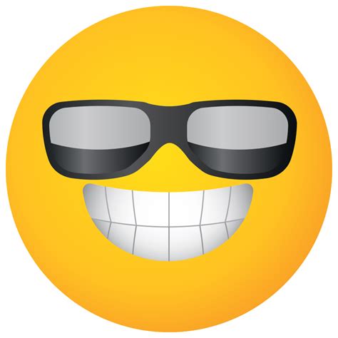 When you're worried and shocked, the raised brows and. Free Emoji yellow face sun glasses PNG with Transparent ...