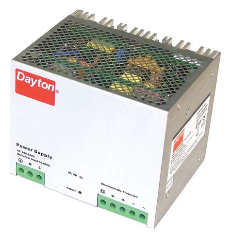 Dayton Dc Power Supply 90 To 264 V Ac Single 24v Dc 480w 20 Din