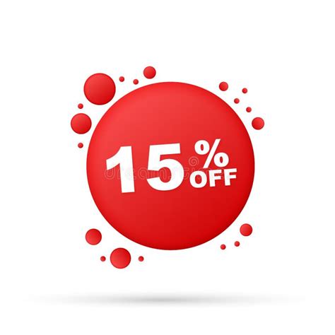 15 Percent Off Sale Discount Banner Discount Offer Price Tag 15
