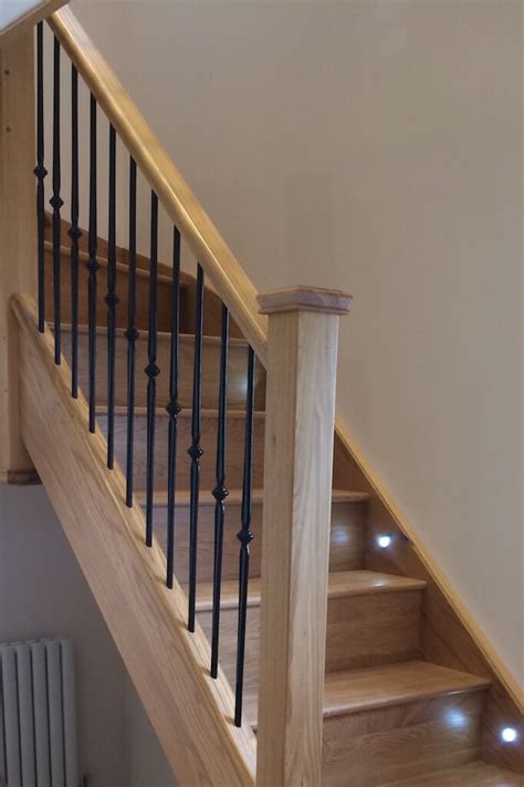 Interior vs exterior single knuckle iron baluster, title: Traditional Metal Staircases With Stair Spindles | Jarrods