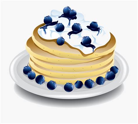 Celebrate Breakfast Time With Our Blueberry Pancakes Cliparts