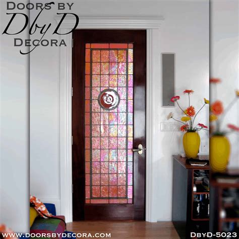 Custom Contemporary Leaded Glass Interior Door Entry ...