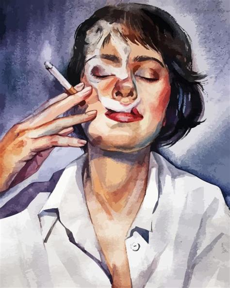 Lady Smoking Paint By Numbers Paint By Numbers For Adult
