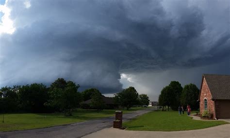 Giant Tornadic Supercell Engulfs Stillwater Oklahoma Several Tornado