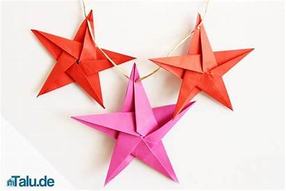 Basteln Stern Falten Sterne Origami Papier Aus