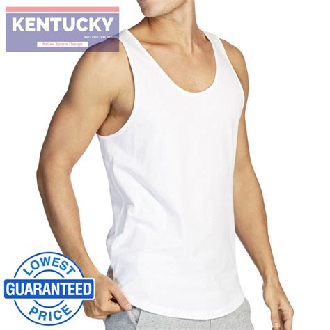Kentucky Plain White Cotton Sando Tank For Adult Men Shopee Philippines