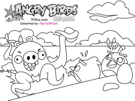 Angry Birds Season Coloring Pages | Team colors