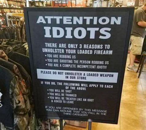 Attention Idiots Sign2 Really Funny Stupid Funny Funny Signs