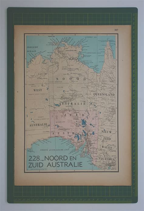 1941 Vintage Central Australia Map