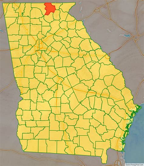 Map Of Union County Georgia