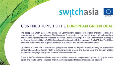 Switch Asia Contributions To The Eu Green Deal › Switch Asia
