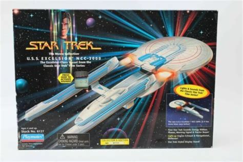 Vintage Star Trek Playmates Uss Excelsior Class Starship Ncc 2000 Works