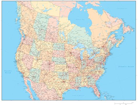 Map Of United States And Canada My Blog