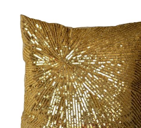 Gold Pillow Cover Gold Decorative Pillows Gold Glitter Etsy