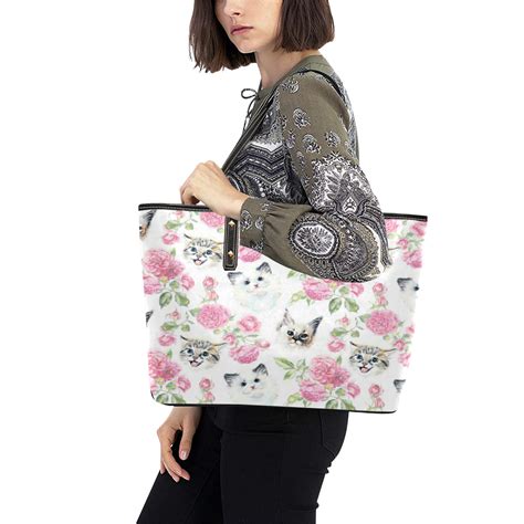 Custom Pu Leather Tote Bag Model1709 Branded With Your Logo Interestprint