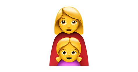 👩‍👧 Familia Con Una Madre Y Una Hija Emoji — Significado Copiar Y