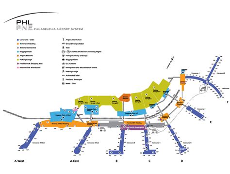 Philadelphia Airport Map Mapsofnet