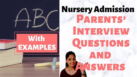 Parents Interview Questions And Answersby A Preschool Teacherfor School